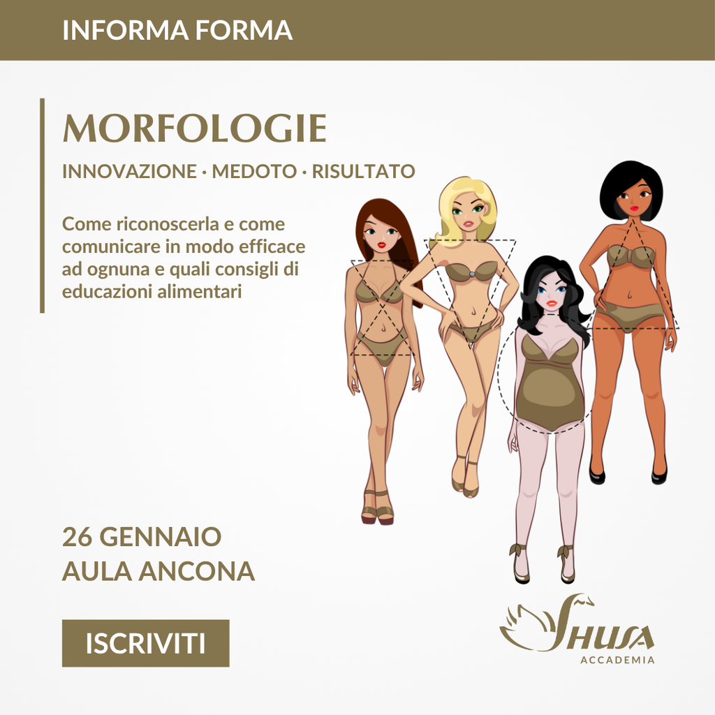 26 Gennaio 2026 - ANCONA • MORFOLOGIE - come riconoscerla e come comunicare in modo efficace ad ognuna e quali consigli di educazione alimentare